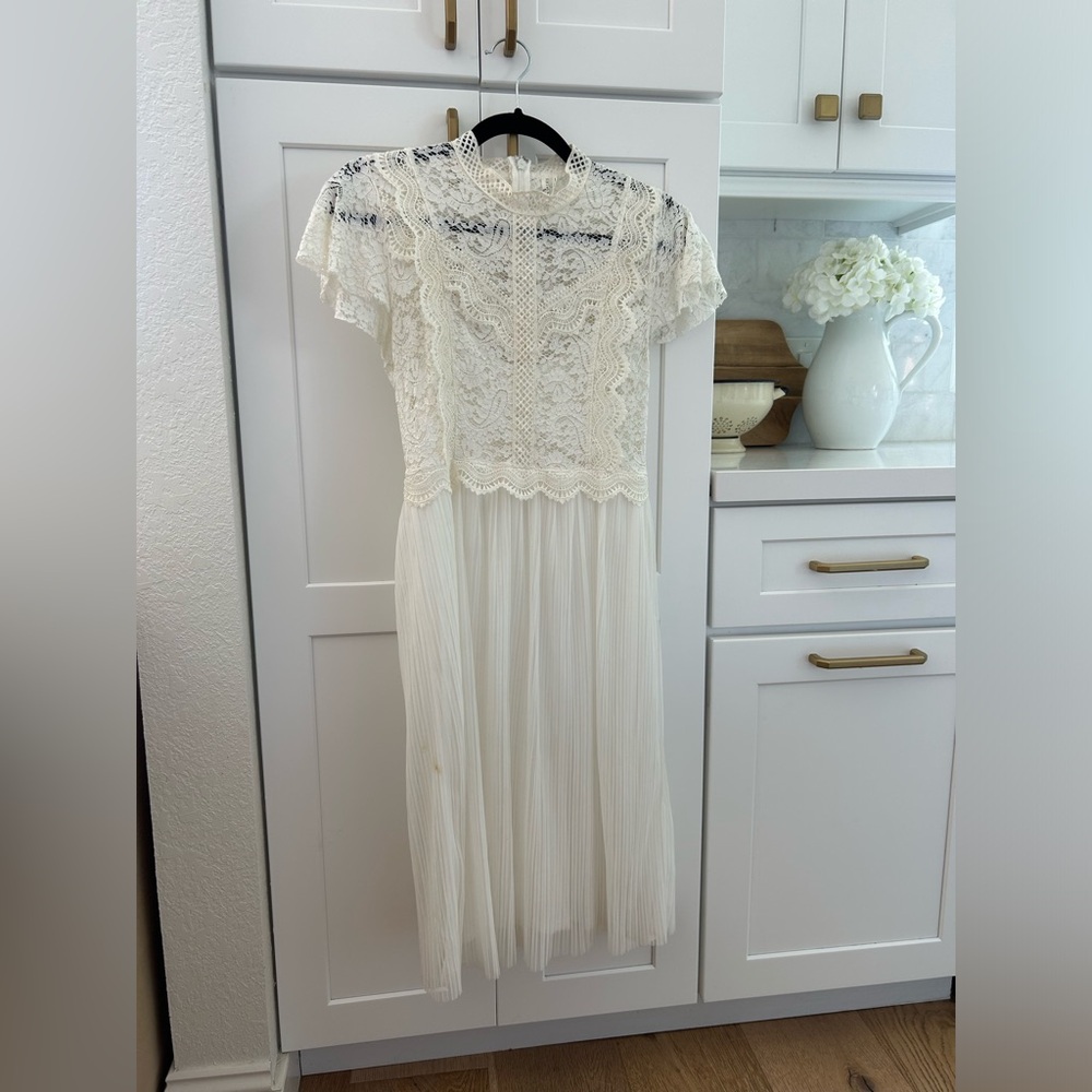 Anthropologie - Feather Bone - white lace dress